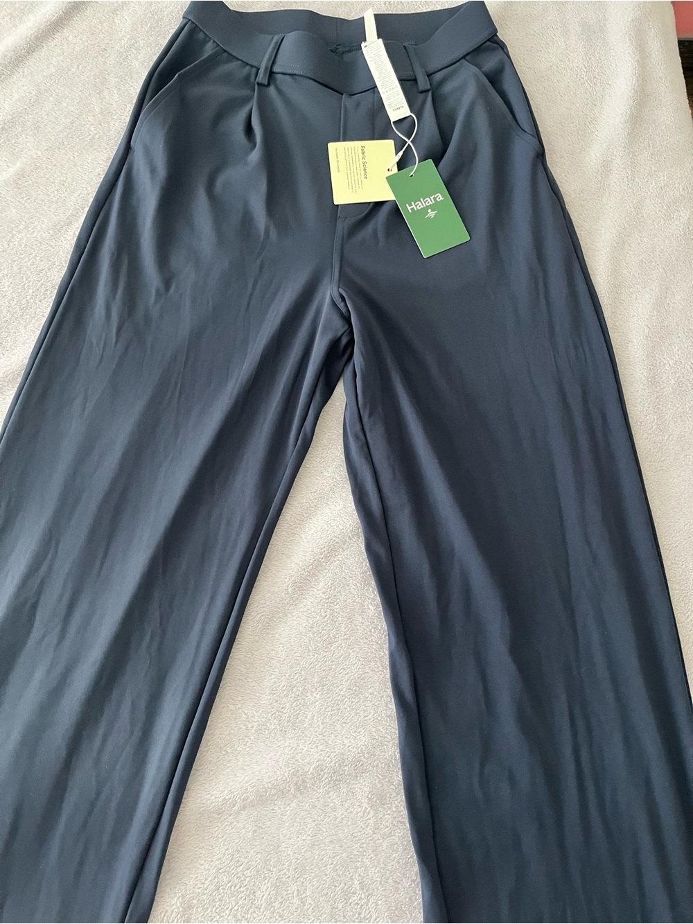 HALARA Navy Wide-Leg Performance Pants